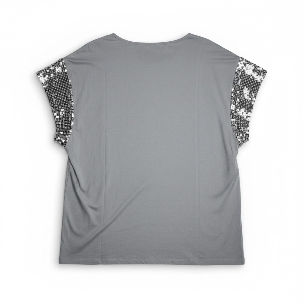 Born Famous Couture gray mosaic skull short sleeves Fully lined tshirt sz 3X - Picture 3 of 4